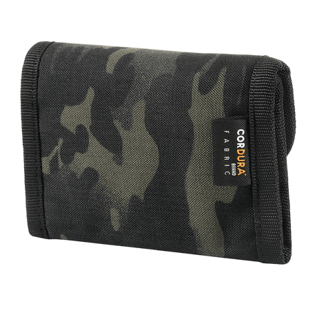 M-Tac Pung Elite Gen.II i sort camouflage med Cordura 500D materiale, kompakt design til kontanter og kort, set bagfra.