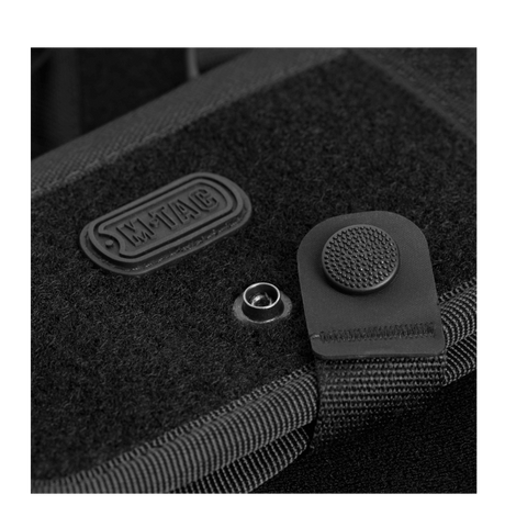 M-Tac Pung med Patch Panel Elite Large i sort 1000D CORDURA® med knap- og Velcro-lukning, perfekt til mærker og identifikatorer.