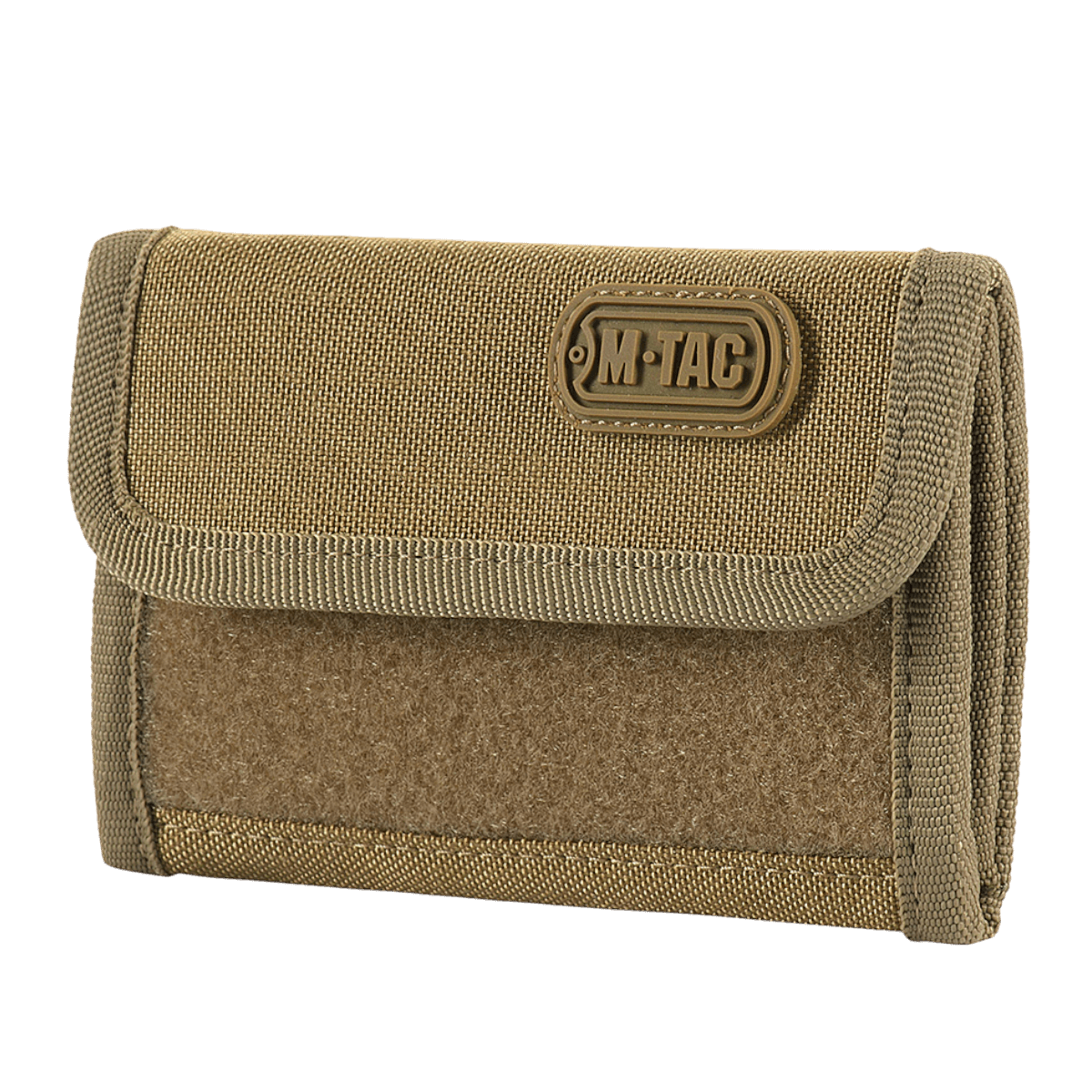 M-Tac Pung med Patch Panel Elite Gen. II i robust Oxford og Cordura 500D, med rum til sedler, kort og mønter, set fra siden.