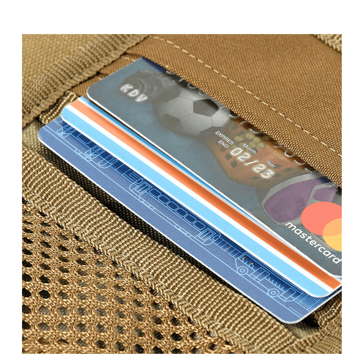 Nærbillede af M-Tac Pung med Patch Panel Elite Gen. II med kreditkortlagring