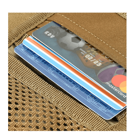 Nærbillede af M-Tac Pung med Patch Panel Elite Gen. II med kreditkortlagring