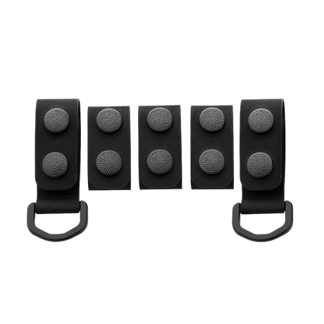 M-Tac Taktiske Bæltefittings (5 stk.) til fastgørelse af politibælte med D-ringe til ekstra udstyr