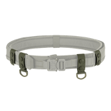 M-Tac Taktiske Bæltefittings (5 stk.) med D-ringe til fastgørelse og ekstra udstyr, grå og grøn design. Perfekt til politibælter.
