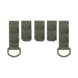 M-Tac Taktiske Bæltefittings (5 stk.) til fastgørelse og ekstra udstyr med D-ringe, politibæltebeslag