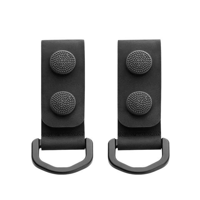 M-Tac Sæt af 2 – Duty Belt Keepers med D-ringe til taktisk brug, robust sort design til 2-tommer bælter, ideel til politi