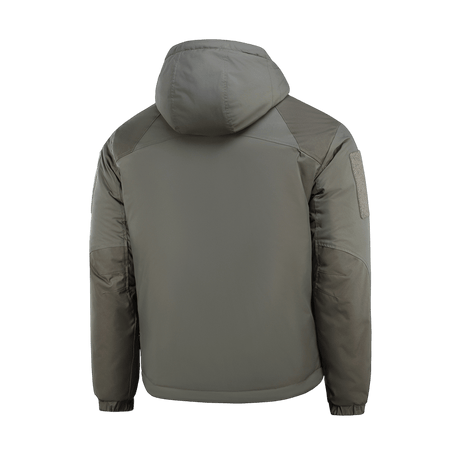 M-Tac Alpha Gen.III Pro Vinterjakke set bagfra med hætte, designet til ekstreme forhold, vandtæt og isoleret med G-Loft 150 g/m².
