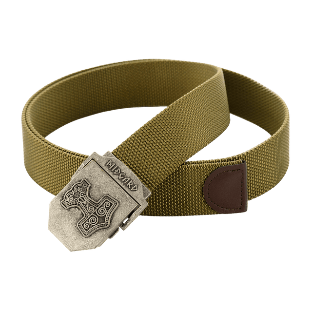 M-Tac Thors Hammer Bælte – Militærstil og funktionalitet i nylon med Thor's Hammer-emblem på spænde.
