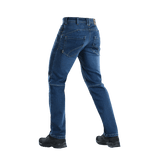 M-Tac Jeans Tactical Gen. I Cordura Regular Fit, holdbare og komfortable til hverdag og fritid, set bagfra i blå denim.