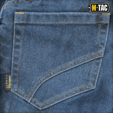 M-Tac Jeans Tactical Gen. I Cordura Regular Fit i holdbar Cordura denim med forstærkede lommer. Komfortabel og stilfuld til hverdagsbrug.