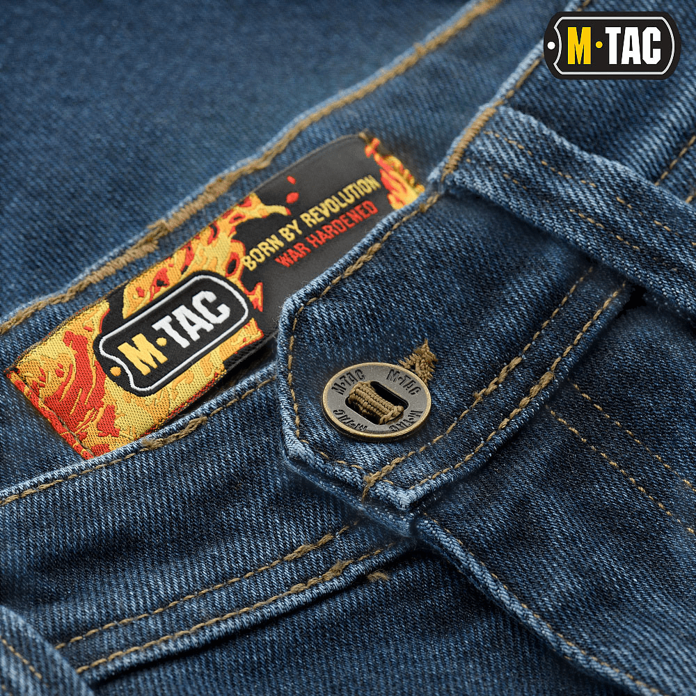 M-Tac Jeans Tactical Gen. I Cordura Regular Fit jeans med slidstærkt design i Cordura denim for holdbarhed og stil.