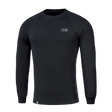 Sort M-Tac Raglan Athlete sweatshirt med raglanærmer og rund hals, ideel til sport og hverdagsbrug, lavet af bomuld og elastan.