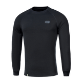 Sort M-Tac Raglan Athlete sweatshirt med raglanærmer og rund hals, ideel til sport og hverdagsbrug, lavet af bomuld og elastan.