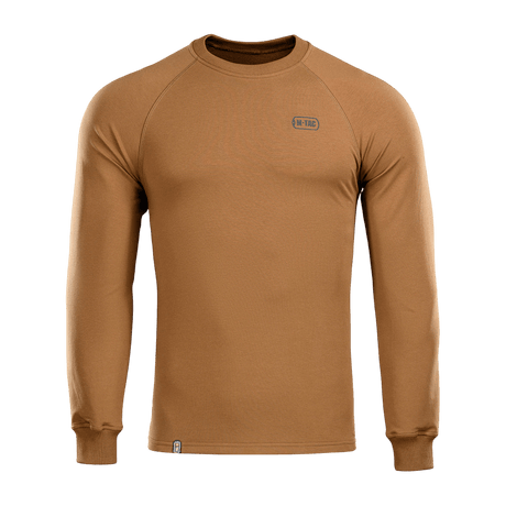 M-Tac Raglan Athlete i coyote farve, minimalistisk sweatshirt med raglanærmer til sport og hverdag, 95% bomuld, 5% elastan