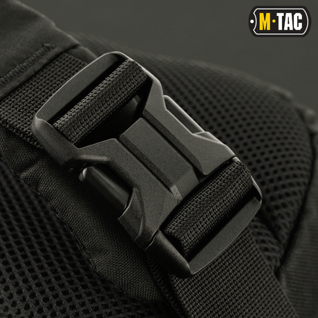 M-Tac Buckler Taske Elite sort spænde, robust design i Cordura 500D, til taktisk brug med MOLLE-system, sikker opbevaring af udstyr