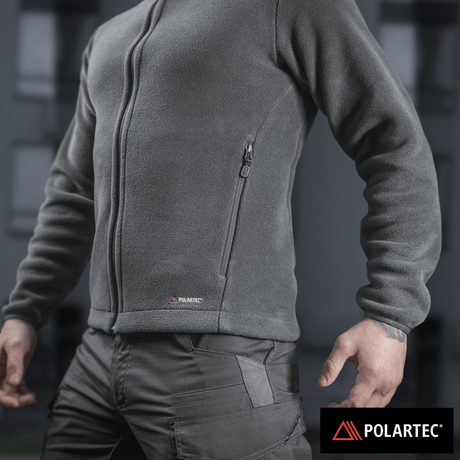 M-Tac Nord Polartec Fleecejakke fremstillet af premium Polartec® 200 Series fleece med høj varmeisolering, ideel til hverdag og sport.