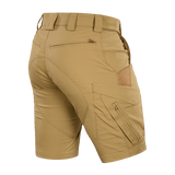 M-Tac Aggressor Summer Flex Shorts i khaki, letvægts-taktiske shorts med Flex Rip-Stop-stof og flere funktionelle lommer