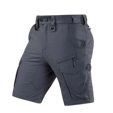 M-Tac Aggressor Summer Flex Shorts i let Flex Rip-Stop stof, perfekte til træning og fritid med syv funktionelle lommer og D-ringe.