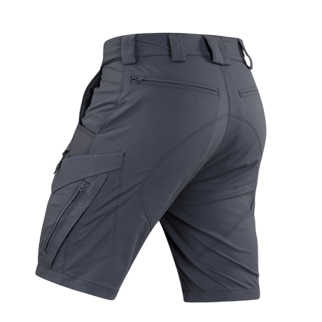 M-Tac Aggressor Summer Flex Shorts i Flex Rip-Stop stof, letvægts og åndbare, set bagfra med funktionelle lommer og elastisk talje.