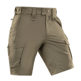 M-Tac Aggressor Summer Flex Shorts i Flex Rip-Stop stof, lette taktiske shorts med D-ringe og syv lommer, ideelle til træning og arbejde.