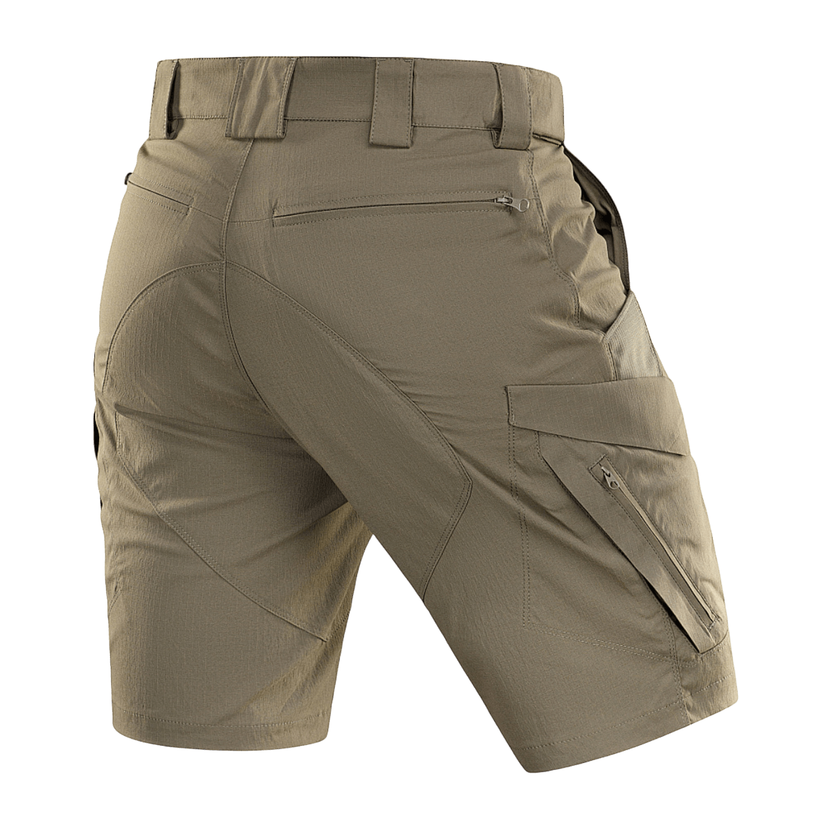 M-Tac Aggressor Summer Flex Shorts i letvægts Flex Rip-Stop stof med lommer, perfekt til udendørs aktiviteter og taktik.