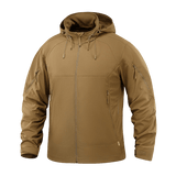 M-Tac Flash Jakke i lysebrun, letvægts og alsidig jakke til vandreture, sport og aktiv hverdag, uden velcrofelter på ærmerne.