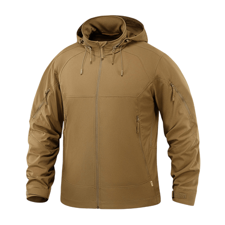 M-Tac Flash Jakke i lysebrun, letvægts og alsidig jakke til vandreture, sport og aktiv hverdag, uden velcrofelter på ærmerne.