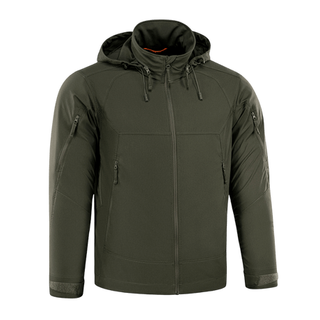 M-Tac Flash Jakke i olivenfarve, let og alsidig til vandreture og hverdagsbrug uden velcrofelter på ærmerne.