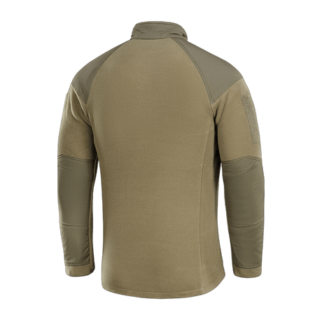 M-Tac Combat Fleece Jakke set bagfra, lavet af Himates fleece og vindtæt stof, ideel til varme og åndbarhed.