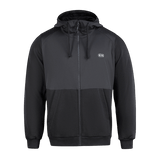 M-Tac Pilgrim Bomberjakke i sort med hætte og lynlås, ideel til sport og hverdagsbrug, kombinerer komfort og funktionalitet.