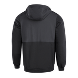 M-Tac Pilgrim Bomberjakke set bagfra, sort design med hætte og ribbede manchetter, ideel til hverdagsbrug og sport