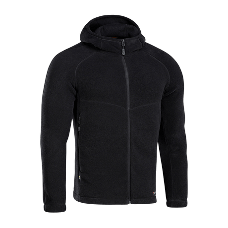 Sort M-Tac Sprint Fleece Sweatshirt Polartec med hætte, holdbar fleece ideel til hverdagsbrug og aktivitet. Lavet af Polartec® 200 Series materiale.