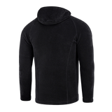 Bagside af M-Tac Sprint Fleece Sweatshirt Polartec i sort, designet til komfort med Polartec 200 Series fleece.