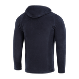 Bagfra visning af M-Tac Sprint Fleece Sweatshirt Polartec med hætte, lavet i holdbart og varmt Polartec® 200 Series fleece materiale.
