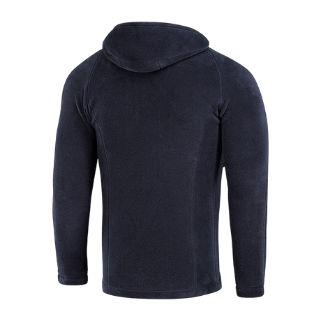 Bagfra visning af M-Tac Sprint Fleece Sweatshirt Polartec med hætte, lavet i holdbart og varmt Polartec® 200 Series fleece materiale.