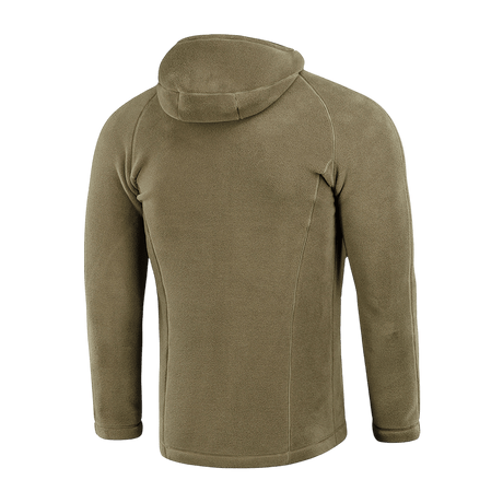 M-Tac Sprint Fleece Sweatshirt Polartec set bagfra med hætte, fremstillet af holdbart Polartec® 200 Series fleece i olivengrøn farve.