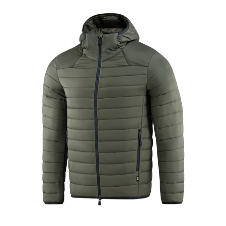 M-Tac Stalker Gen.III Jakke, moderne olivengrøn jakke med G-LOFT isolering og justerbar hætte, perfekt til overgangssæsonen.