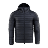 M-Tac Stalker Gen.III Jakke i sort med hætte, velegnet til overgangssæson, 100% nylon overflade og G-LOFT isolering, komfort til -15°C.