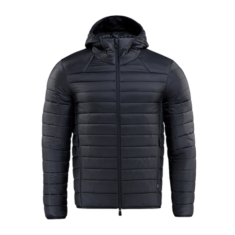 M-Tac Stalker Gen.III Jakke i sort med hætte, velegnet til overgangssæson, 100% nylon overflade og G-LOFT isolering, komfort til -15°C.