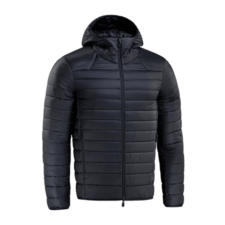 M-Tac Stalker Gen.III Jakke i sort, moderne design med hætte og G-LOFT isolering, ideel til koldt vejr, høj kvalitet YKK lynlåse