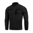 M-Tac Combat Fleece Polartec Jakke i sort med Polartec® fleece og vind- og strækbart stof, designet til taktisk og casual brug.