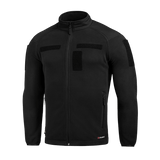 M-Tac Combat Fleece Polartec Jakke i sort med Polartec fleece og vindbeskyttende indsatser til taktisk og casual brug.