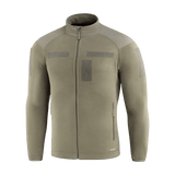 M-Tac Combat Fleece Polartec Jakke i beige, fremstillet af holdbar Polartec® fleece med YKK lynlåse og elastiske manchetter.