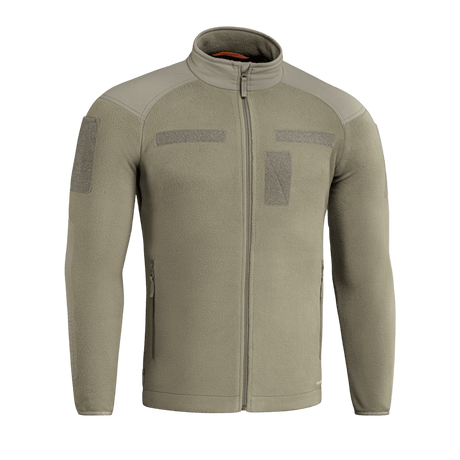 M-Tac Combat Fleece Polartec Jakke i høj kvalitet med YKK lynlåse og velcro-paneler, velegnet til taktisk brug.