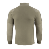 M-Tac Combat Fleece Polartec Jakke i olivenfarve, set bagfra, avanceret materiale, perfekte til taktisk og casual brug, velcro-paneler