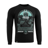 M-Tac Raglan Odin Mystery med Odin-motiv, perfekt til casual eller taktisk brug, 95% bomuld, 5% elastan, falmebestandigt tryk.
