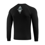 M-Tac Raglan Odin Mystery i sort med Odin motiv, 95% bomuld, 5% elastan, ideel til hverdag og casual/taktisk stil.