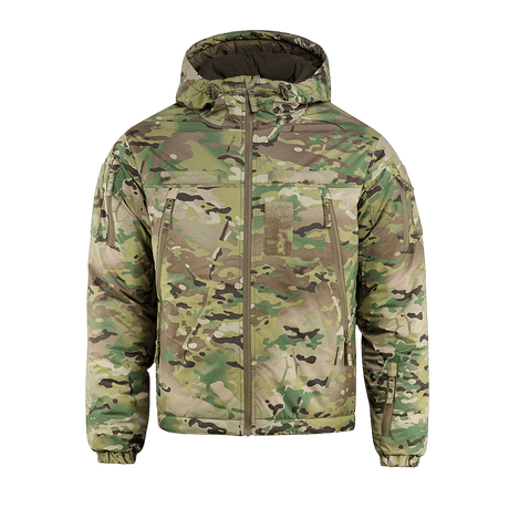 M-Tac Alpha Gen.IV Pro Primaloft Vinterjakke i slidstærk, vandafvisende Multicam materiale, ideel til beskyttelse mod kulde ned til -20°C.