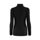 M-Tac Sweater Nord Fleece Polartec Dame i sort set bagfra med ståkrave og flade syninger, designet til komfort og varme i taktiske miljøer.