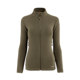 M-Tac Sweater Nord Fleece Polartec Dame i olivengrøn, designet til komfort og varme med Polartec® 200 Series fleece og YKK-lynlås.