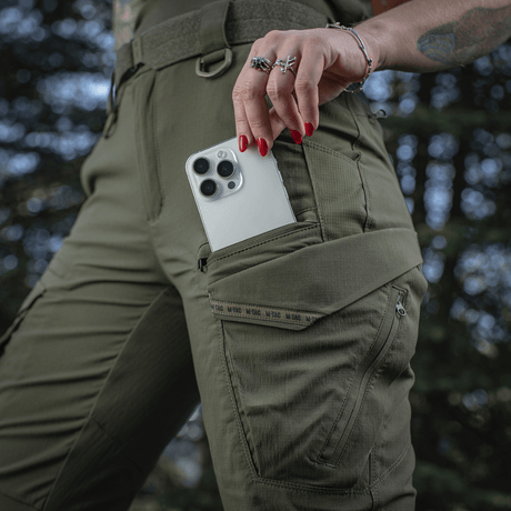 M-Tac Bukser Aggressor Summer Flex Dame med skjult lomme og mobiltelefon, ideel til komfortabel og funktionel sommerbrug.
